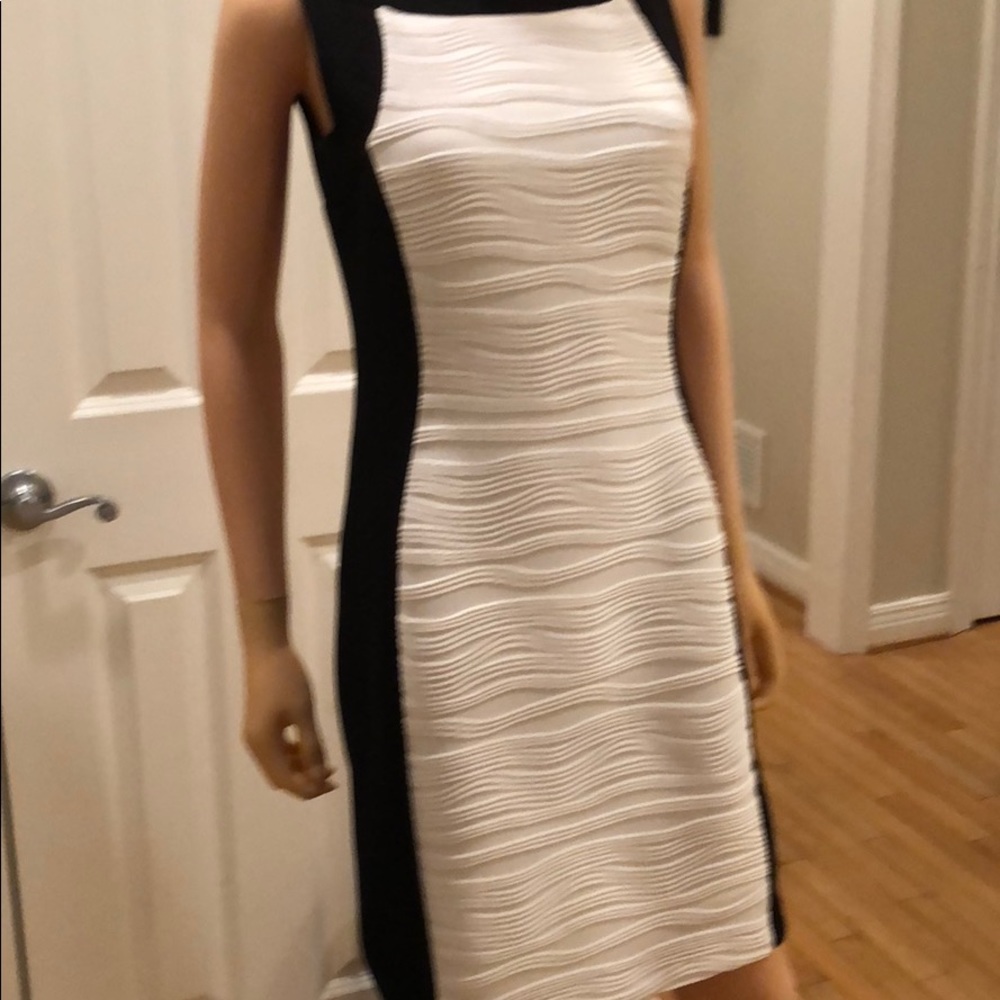 Whit and black dress